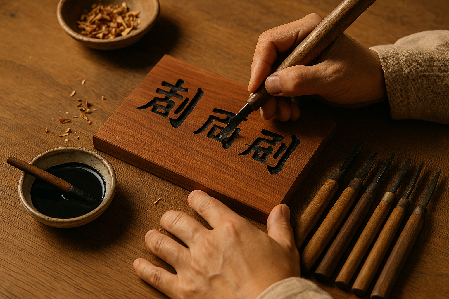 서각 작업 과정